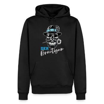 Der Bräutigam Lustiges Junggesellenabschied - Männer Premium Bio Hoodie - Schwarz - Vorne - Nico (187cm)