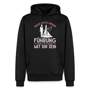 Der Bräutigam Lustiges Junggesellenabschied - Männer Premium Bio Hoodie - Schwarz - Vorne - Nico (187cm)