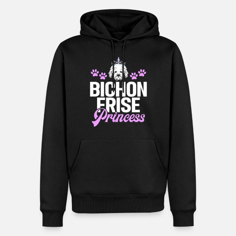 Cadeaux Bichon Frisé - Sweat à capuche Premium bio Homme - noir