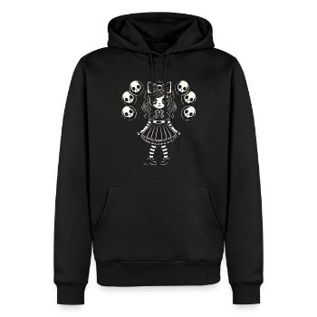Kawaii Goth Fille Design gothique foncé - Sweat à capuche Premium bio Homme - noir - Devant - Nico (187cm)