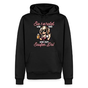 Die Braut Lustiges Bachelorette Party Trauzeugin - Männer Premium Bio Hoodie - Schwarz - Vorne - Nico (187cm)