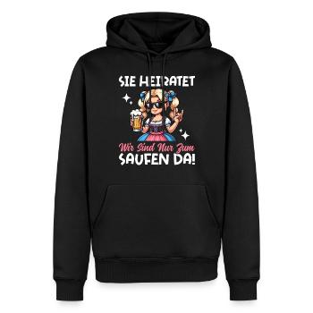 Die Braut Lustiges Bachelorette Party Trauzeugin - Männer Premium Bio Hoodie - Schwarz - Vorne - Nico (187cm)