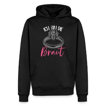 Die Braut Lustiges Bachelorette Party Trauzeugin - Männer Premium Bio Hoodie - Schwarz - Vorne - Nico (187cm)