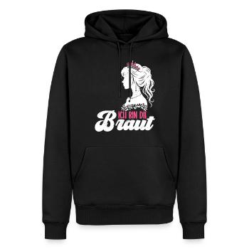 Die Braut Lustiges Bachelorette Party Trauzeugin - Männer Premium Bio Hoodie - Schwarz - Vorne - Nico (187cm)
