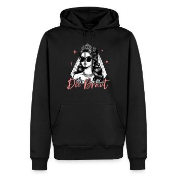 Die Braut Lustiges Bachelorette Party Trauzeugin - Männer Premium Bio Hoodie - Schwarz - Vorne - Nico (187cm)