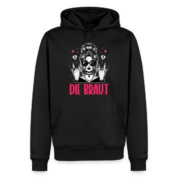 Die Braut Lustiges Bachelorette Party Trauzeugin - Männer Premium Bio Hoodie - Schwarz - Vorne - Nico (187cm)