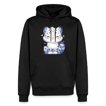 Snow Leopard Schneeleoparde Schneeleopard - Männer Premium Bio Hoodie - Schwarz - Vorne - Nico (187cm)
