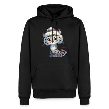 Snow Leopard Schneeleoparde Schneeleopard - Männer Premium Bio Hoodie - Schwarz - Vorne - Nico (187cm)