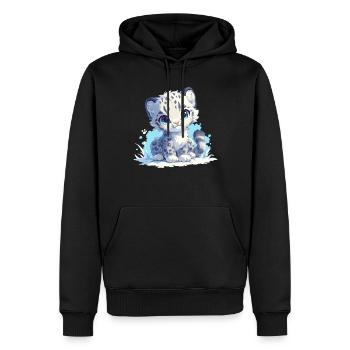 Snow Leopard Schneeleoparde Schneeleopard - Männer Premium Bio Hoodie - Schwarz - Vorne - Nico (187cm)