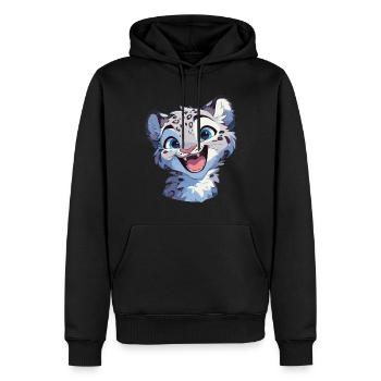 Snow Leopard Schneeleoparde Schneeleopard - Männer Premium Bio Hoodie - Schwarz - Vorne - Nico (187cm)