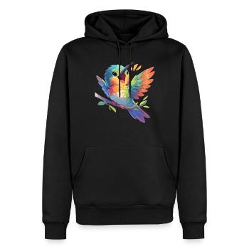 Hummingbird Kolibris Kolibri - Männer Premium Bio Hoodie - Schwarz - Vorne - Nico (187cm)