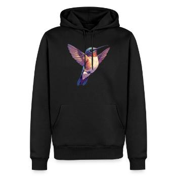 Hummingbird Kolibris Kolibri - Männer Premium Bio Hoodie - Schwarz - Vorne - Nico (187cm)