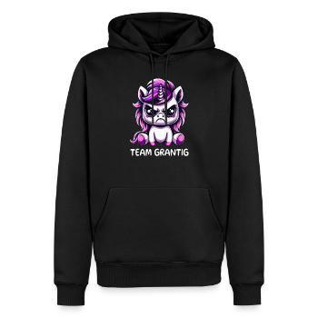 Team Grantig - Männer Premium Bio Hoodie - Schwarz - Vorne - Nico (187cm)