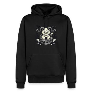 Niedliche Lucifer Katze Lustige Katzen Beschwörung - Männer Premium Bio Hoodie - Schwarz - Vorne - Nico (187cm)