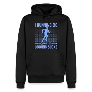 Cadeau de course XC drôle XC Runner Edition - Sweat à capuche Premium bio Homme - noir - Devant - Nico (187cm)