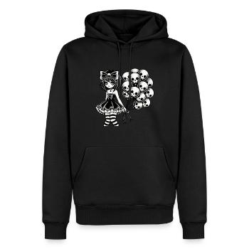 Kawaii Goth Girl Düsteres Gothic Design - Männer Premium Bio Hoodie - Schwarz - Vorne - Nico (187cm)