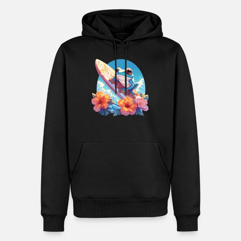 Tree Frog Laubfrösche Laubfrosch - Männer Premium Bio Hoodie - Schwarz
