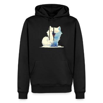 Arctic Fox Polarfüchse Polarfuchs - Men’s Premium Organic Hoodie - black - Front - Nico (187cm)