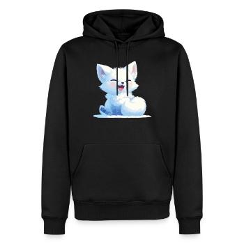 Arctic Fox Polarfüchse Polarfuchs - Men’s Premium Organic Hoodie - black - Front - Nico (187cm)