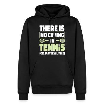 Funny Tennis Player Racket There - Men’s Premium Organic Hoodie - black - Front - Nico (187cm)