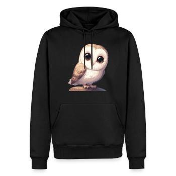Effraie des clochers Schleiereulen Schleiereule - Sweat à capuche Premium bio Homme - noir - Devant - Nico (187cm)