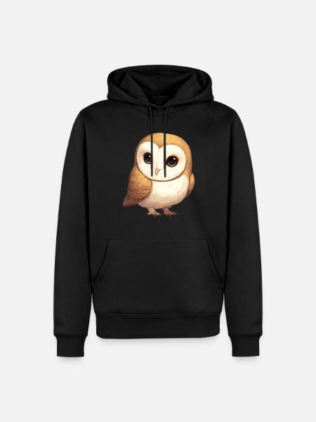 Barn Owl Schleiereulen Schleiereule - Männer Premium Bio Hoodie - Schwarz