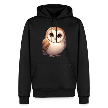 Effraie des clochers Schleiereulen Schleiereule - Sweat à capuche Premium bio Homme - noir - Devant - Nico (187cm)