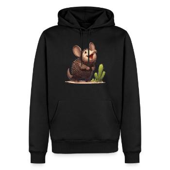 Armadillo Gürteltiere Gürteltier - Männer Premium Bio Hoodie - Schwarz - Vorne - Nico (187cm)