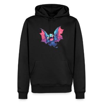 Chauve-souris Chauve-souris - Sweat à capuche Premium bio Homme - noir - Devant - Nico (187cm)