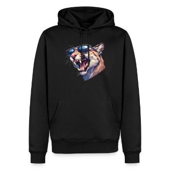 Cougar Berglöwen Berglöwe - Männer Premium Bio Hoodie - Schwarz - Vorne - Nico (187cm)