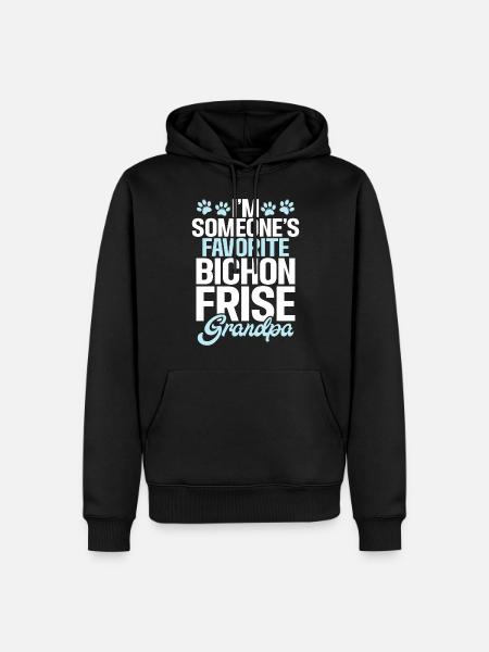 Cadeaux Bichon Frisé - Sweat à capuche Premium bio Homme - noir