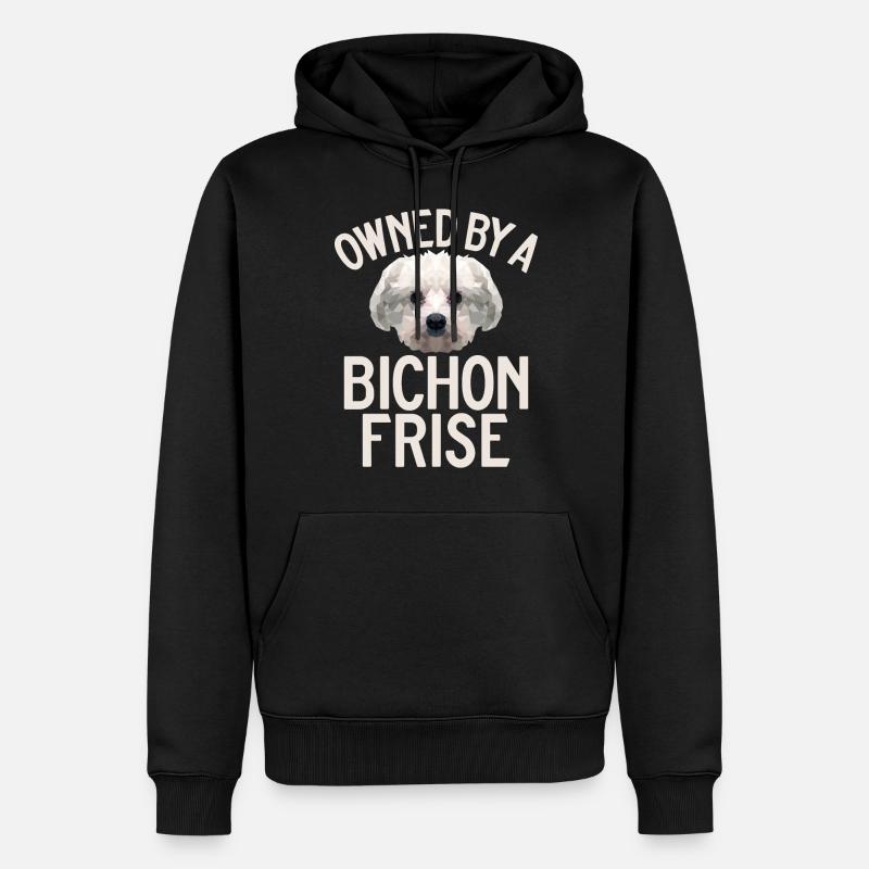 Cadeaux Bichon Frisé - Sweat à capuche Premium bio Homme - noir