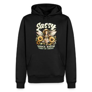 Fee Fairycore Sassy since birth fairy by choice - Men’s Premium Organic Hoodie - black - Front - Nico (187cm)