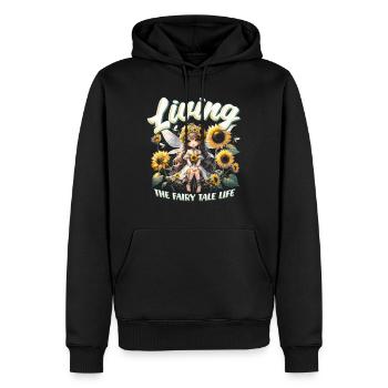 Fairy Fairycore Vivre la vie de conte de fées - Sweat à capuche Premium bio Homme - noir - Devant - Nico (187cm)