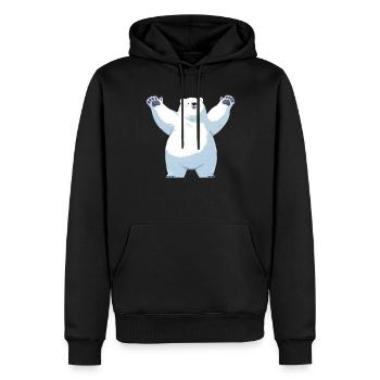 Polar Bear Eisbären Eisbär - Männer Premium Bio Hoodie - Schwarz - Vorne - Nico (187cm)