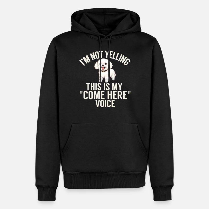 Cadeaux Bichon Frisé - Sweat à capuche Premium bio Homme - noir