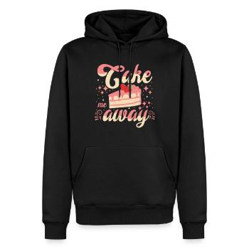 Cake Baker Cake Me Away Cupcake - Men’s Premium Organic Hoodie - black - Front - Nico (187cm)