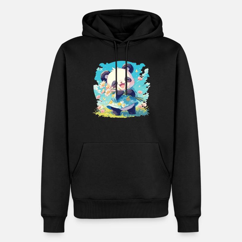Pandas Panda - Sweat à capuche Premium bio Homme - noir