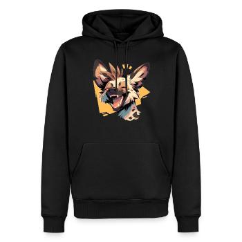 Wild Dog Wildhunde Wildhund - Männer Premium Bio Hoodie - Schwarz - Vorne - Nico (187cm)