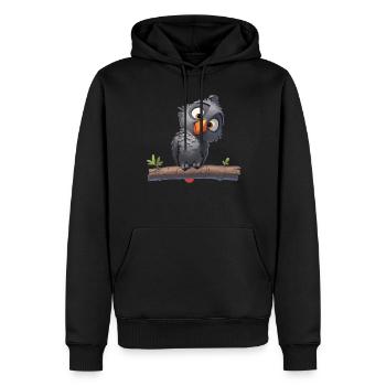 Gray Parrot Graupapageis Graupapagei - Men’s Premium Organic Hoodie - black - Front - Nico (187cm)