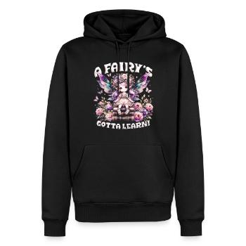 Fée Fairycore Une fée a volé mon cœur - Sweat à capuche Premium bio Homme - noir - Devant - Nico (187cm)