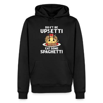 Don't Be Upsetti Eat Some Spaghetti italian lover - Männer Premium Bio Hoodie - Schwarz - Vorne - Nico (187cm)
