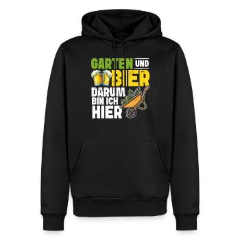 Biergarten Jardinage Jardinage Jardinier Jardinier - Sweat à capuche Premium bio Homme - noir - Devant - Nico (187cm)