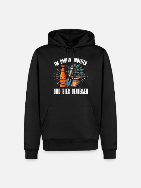 Bier Garden Gartenarbeit Kleingärtner Gärtner - Männer Premium Bio Hoodie - Schwarz