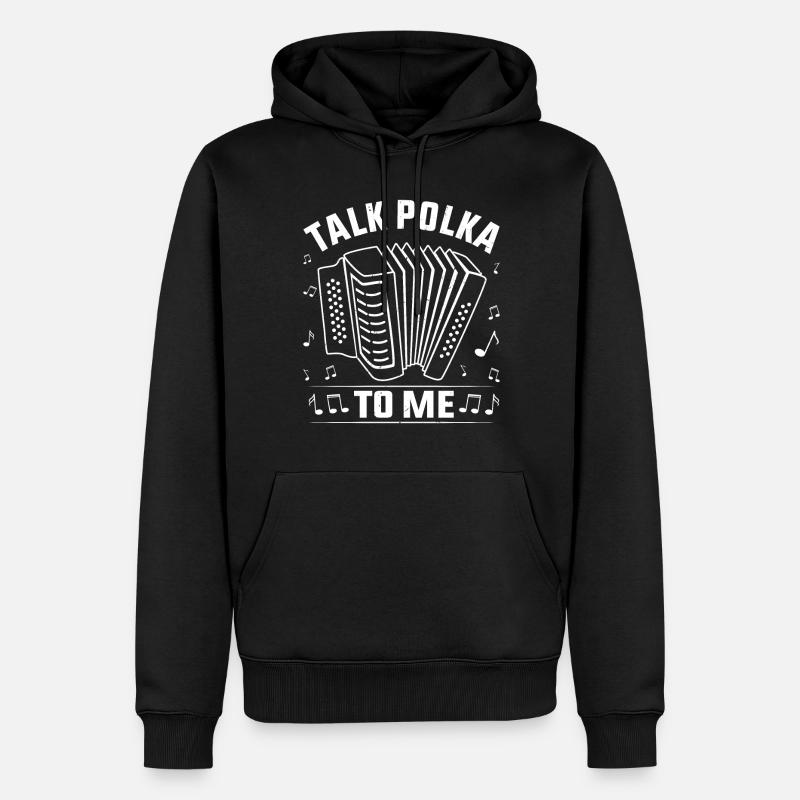 Witziger Polka Spruch - Männer Premium Bio Hoodie - Schwarz