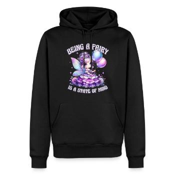 Fairycore Being a fairy is a state of mind - Men’s Premium Organic Hoodie - black - Front - Nico (187cm)