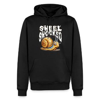 escargots escargots entomologiste coquille choquée - Sweat à capuche Premium bio Homme - noir - Devant - Nico (187cm)
