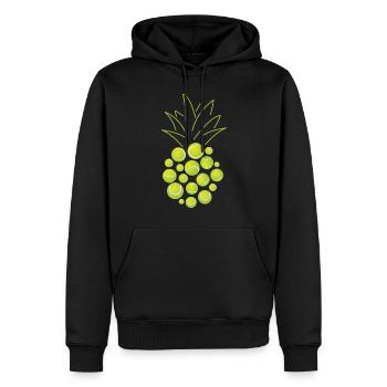 Raquette de joueur de tennis drôle - Sweat à capuche Premium bio Homme - noir - Devant - Nico (187cm)