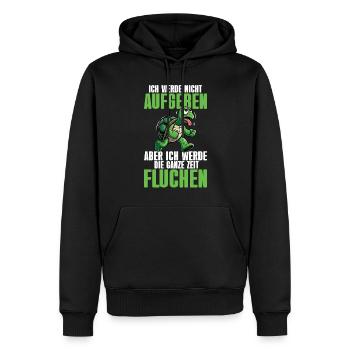 Ich Werde Nicht Aufgeben Schildkröte Läufer - Männer Premium Bio Hoodie - Schwarz - Vorne - Nico (187cm)