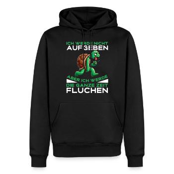 Ich Werde Nicht Aufgeben Schildkröte Läufer - Männer Premium Bio Hoodie - Schwarz - Vorne - Nico (187cm)
